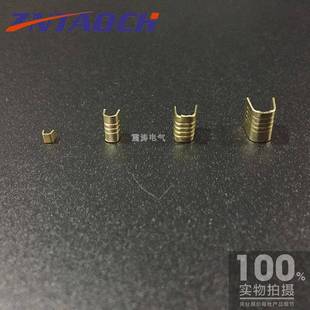 压线铜扣B中号J454线端子C型线夹U型扣中接间KEG接D线端子2000只