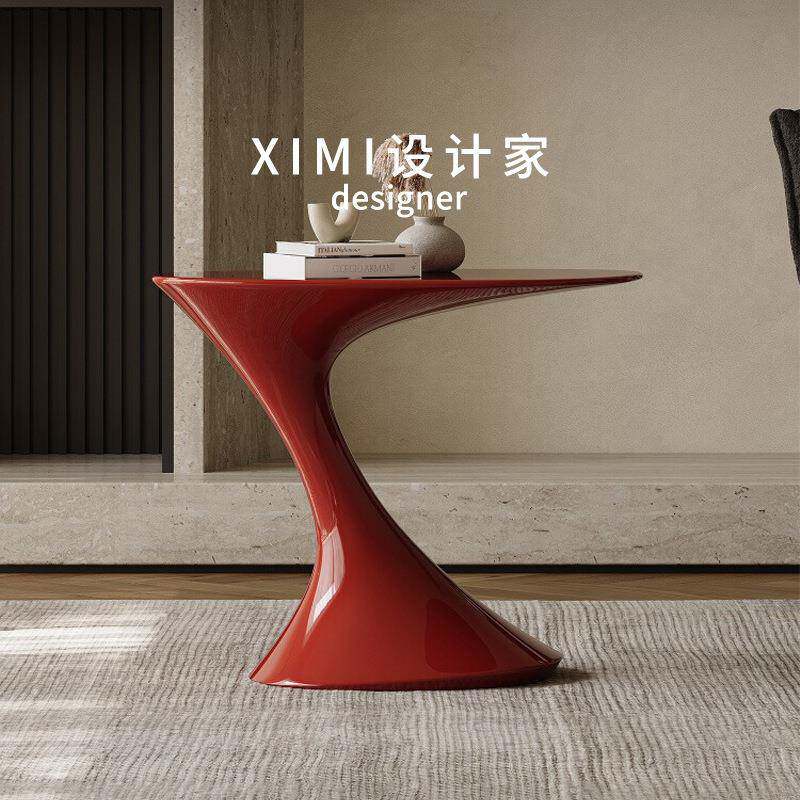 极简光艺术沙发边几亮烤漆意异形多巴无品牌/胺客厅艺术设计式师