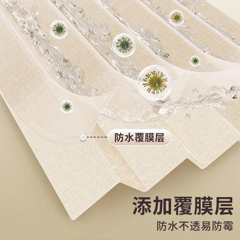 浴室免折叠浴帘防水霉淋隔断帘卫浴生间干湿分离洗澡遮挡防XL-幸