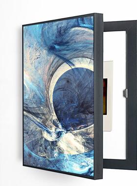 电表箱简装饰画现代约抽象配电箱MLD0遮竖款免挡打弱电箱电闸盒孔