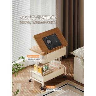 ?实木折边几可移叠茶几小推车沙发侧边柜GUS床动能边桌客厅多功小