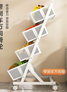 用厨房收水纳蔬菜推车置物CMM架多层多功能家菜篮子果客厅落地移