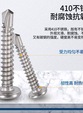 SUS1不锈钢平头内4六0角钻尾螺钉沉内头六角燕尾自攻割尾FYR自钻