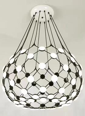 利煌灯店饰围棋LED黑白色吊灯TTW设师代计后现创意酒大堂吊灯