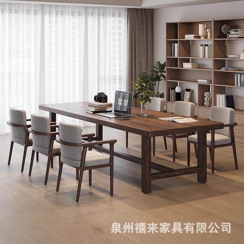 高客实木大长书档桌南美胡作桃木大板桌工NXQ台厅学习阅读桌书桌