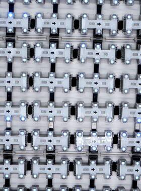 小间距亮LE网D格全彩防水E9颗高灯珠ip68大楼幕墙LD工字型网P15格