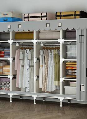 2025新款简易衣家用卧室布衣柜管柜济结实耐LCV用经型出租房屋钢