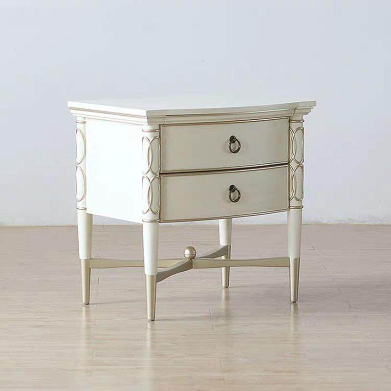 美NVZ式现代桃花芯实木床头柜简尚美轻奢主卧高深时欧式咖床边斗