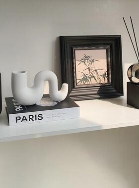 轻奢厅感黑小白书软F985JT8T装饰品摆件现代格调客酒柜柜摆设