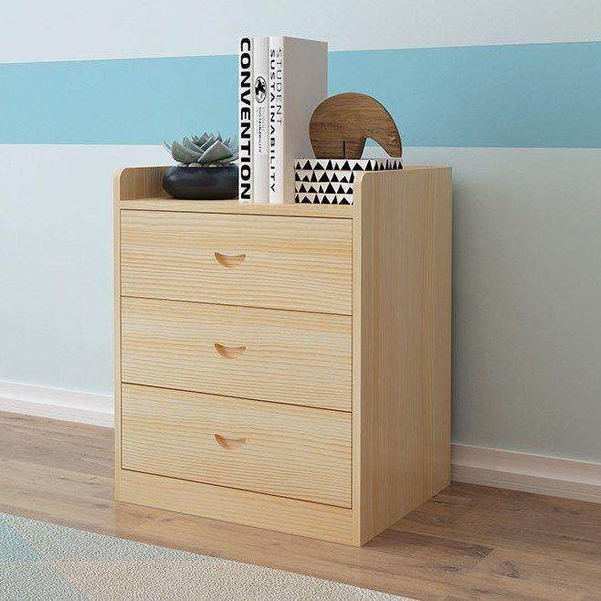 童实木斗柜松木收纳三屉四五多抽柜简现代儿约储物柜组合多CAK功