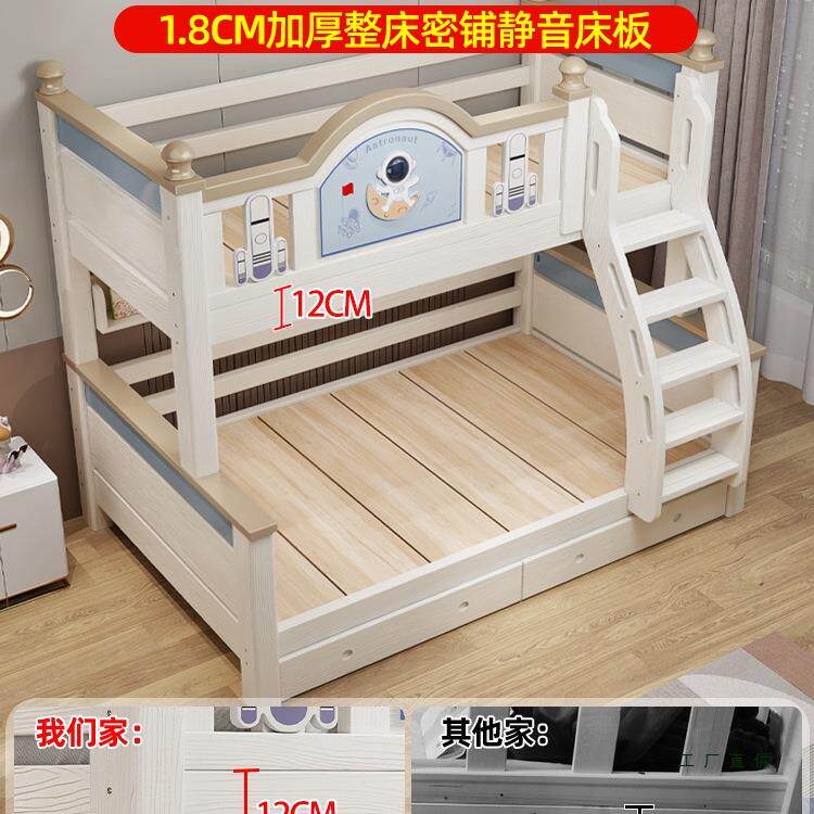 全实木下铺双层床WYX儿童床组合高低床小上家户型用双人下床子上