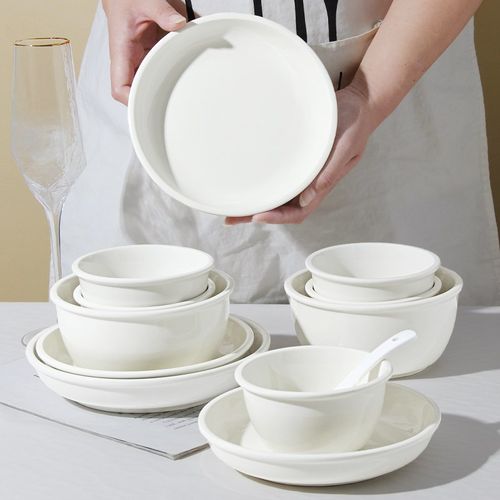 碗碟套装高级感1-6人创意陶瓷碗盘奶油风餐具盘子碗家用2025新款