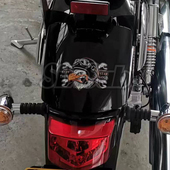 V16复古改装 前后泥瓦挡泥板立体水晶胶车贴