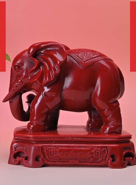 朱砂紫砂大象摆台奢华家居装饰祥瑞如意开业乔迁送礼佳品让好运常