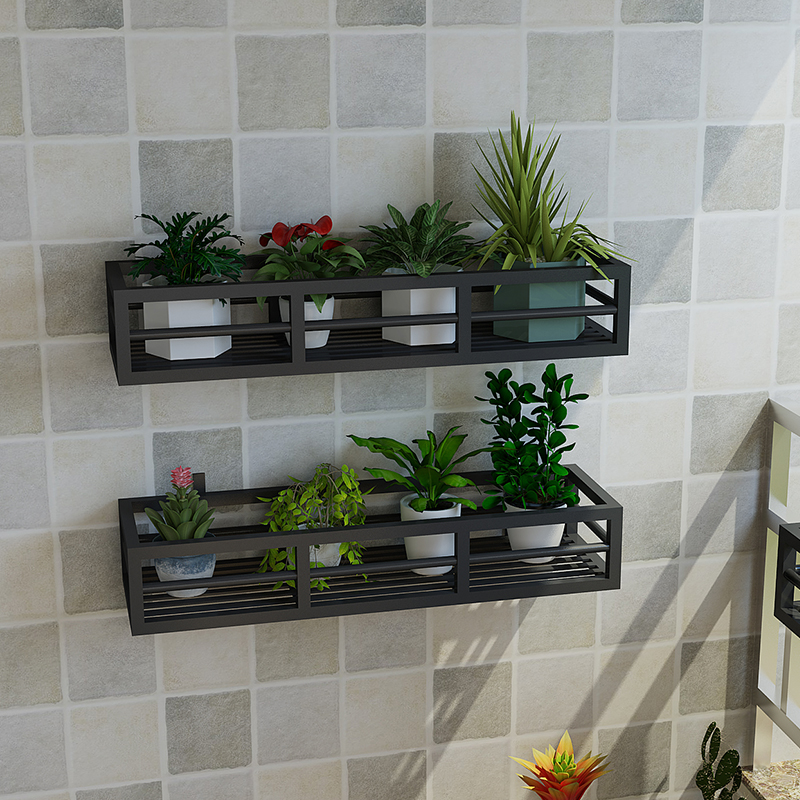 不锈钢阳台悬挂花架子烤漆栏杆花架式防盗窗户围栏外护铁艺植物架