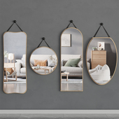 家用挂墙全身穿衣镜门后入户壁挂式 异形镜子女卧室宿舍贴墙试衣镜