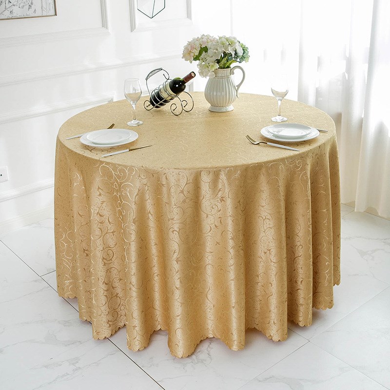 酒店桌布布艺餐厅台布饭店餐桌布中式圆桌桌布圆形家用圆桌布
