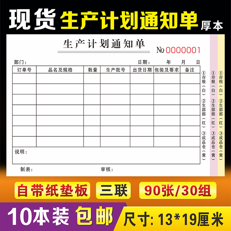 领料单计划通知单二联仓库任务委托模具外协加工单定制生产日报表