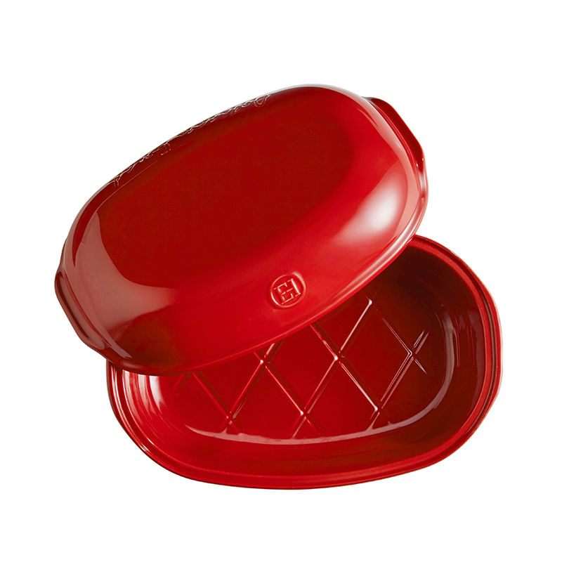 Emile Henry椭圆陶瓷面包烤馍带盖 吐司模具家用烤箱烘焙器具