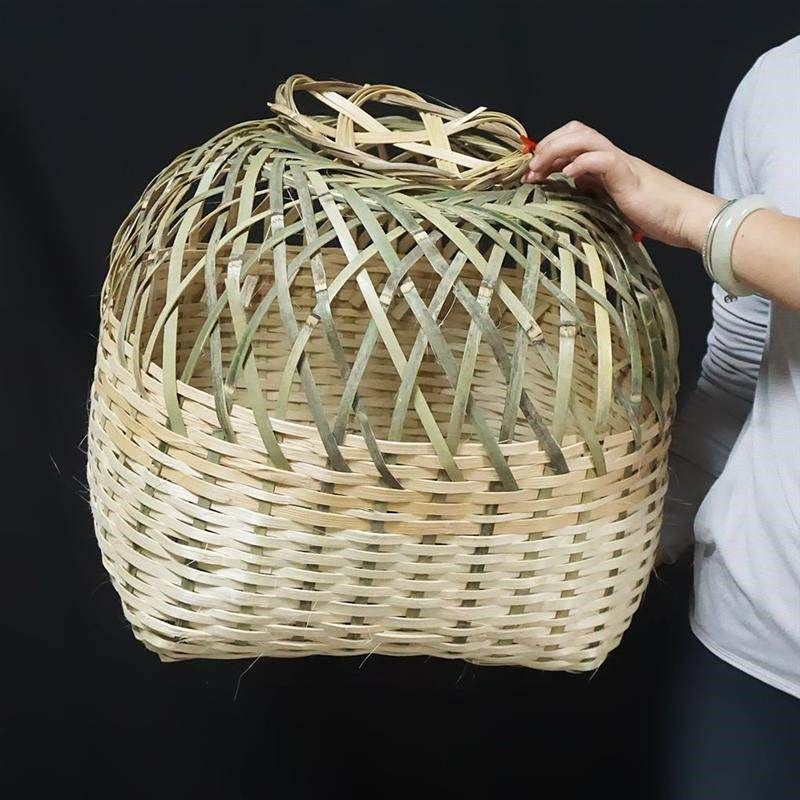 竹编鸡笼家用头层小鸡动物大号笼子可装家禽结婚鸭鹅笼装鸡手工