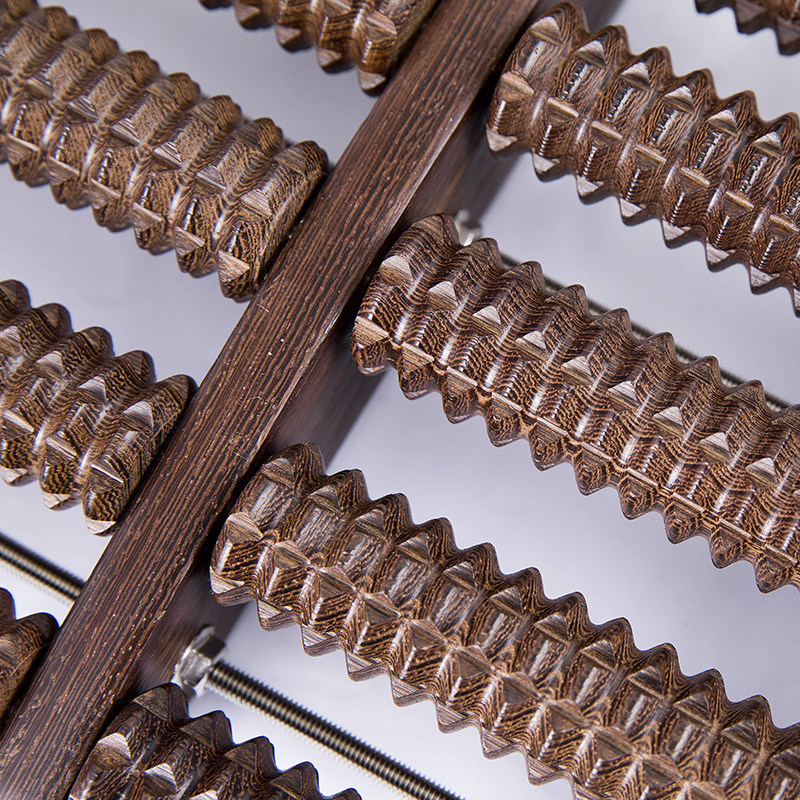 天然鸡翅木脚底按摩器脚部足部滚轮式木质家用穴位搓排足底按摩器