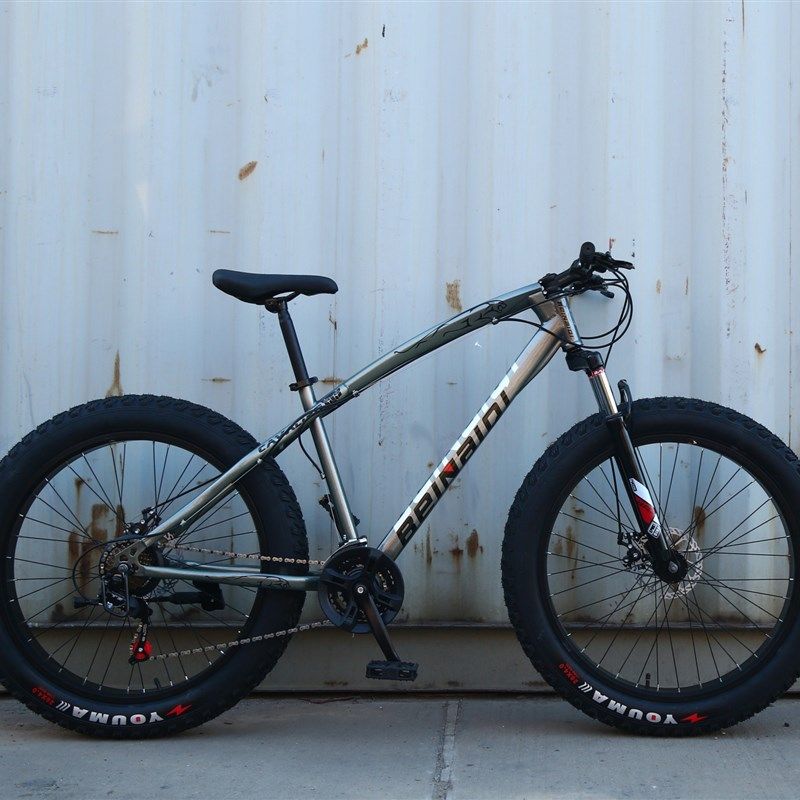 变速越野雪地沙滩车4.0超宽大轮胎山地车折叠自行车男女单车包邮