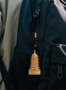 花丝黄铜《九层文昌塔》金色挂件摆件9层书房书包挂饰学生礼品