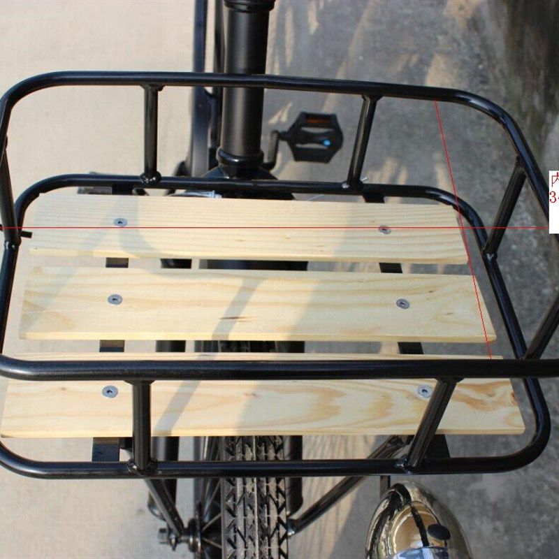 26寸24寸20寸700c复古英伦荷兰自行车车篮带木板金属前车筐前货架