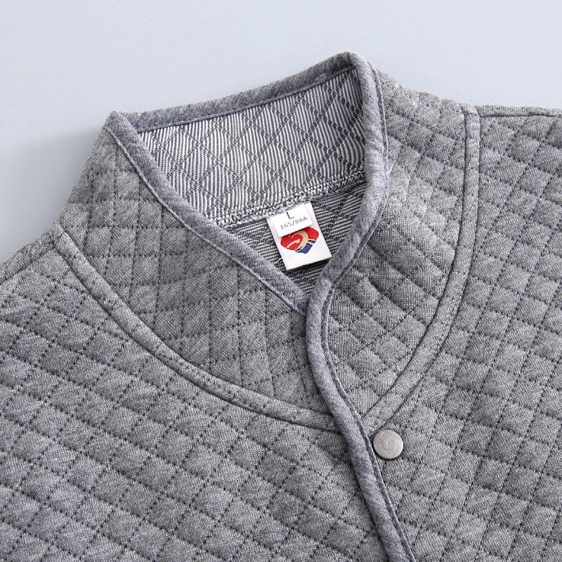 老年人保暖内衣夹棉春秋中厚纯棉大码开衫半袖马甲冬季女款坎肩