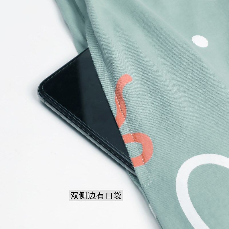 纯棉睡裙女2025新款短袖加肥加大码卡通妈妈睡衣裙夏季薄款有口袋