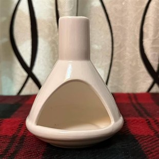 白鼠尾草燃烧器皿容器小烟囱陶瓷粗陶摆件摆件托盘香薰炉底座托盘