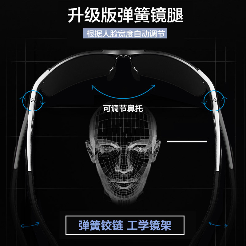 成品带有度数配近视墨镜男士太阳镜偏光定制钓鱼驾驶开车专用眼镜