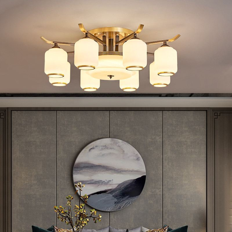 全铜新中式客厅大厅吸顶灯古典创意现代简约卧室大气中式餐厅吊灯