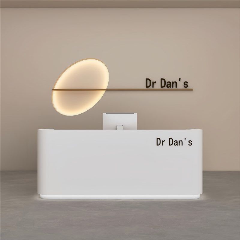 烤漆服装店美容院收银柜台店铺小型烤漆接待台展厅咨询台公司前台