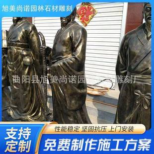 玻璃钢十大名医雕塑仿铸铜孙思邈华佗雕像园林广场人物雕塑摆件
