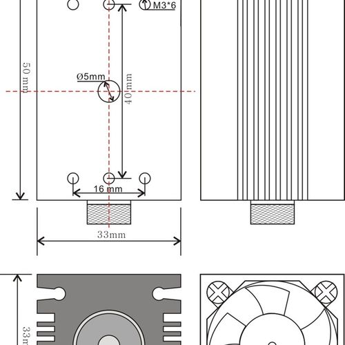 12v-24v激光模组实测500mw 0.5w大功率405nm蓝光雕刻机配件ttl pw