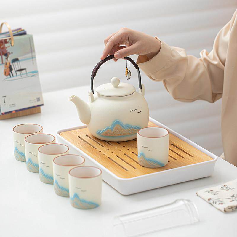 陶瓷茶壶家用泡茶壶功夫茶具套装办公室喝茶壶中式提梁壶2026新款