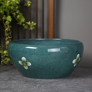 景德镇陶瓷睡莲水缸阳台荷花缸养金鱼缸绿萝多肉花盆铜钱草蝴蝶兰