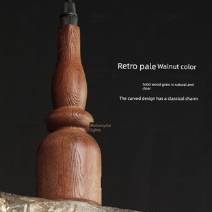 莫灯俱乐部玻璃吊灯创意覆古法国高端原木风格 护眼悬挂钢丝餐厅餐