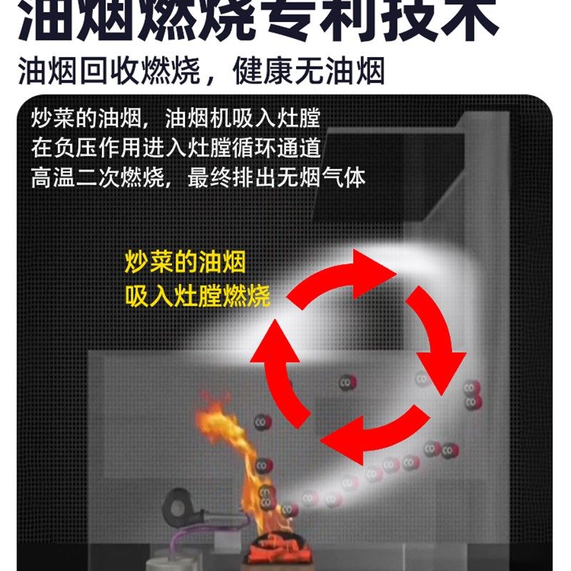 新型无烟柴火集成一体灶农村家用烧木柴大铁锅户外移动不锈钢灶台