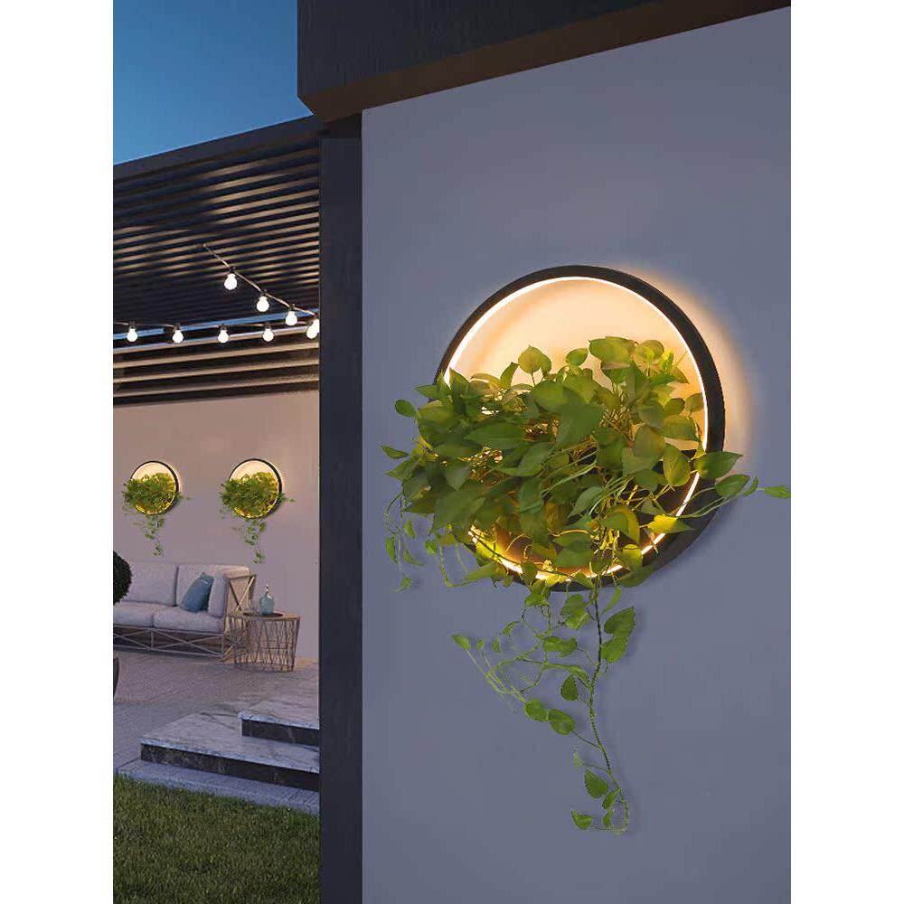 庭院灯户外壁灯防水太阳能创意室外别墅装饰绿植灯具花园影壁墙灯