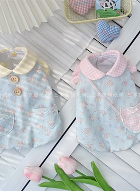 韩风宠物猫狗衣服纸样泰迪比熊法斗博美按扣泡泡袖开衫图纸模版