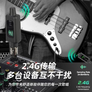 无线手雷麦克风有线话筒转无线乐器音响调音台48V无线2.4G接收器