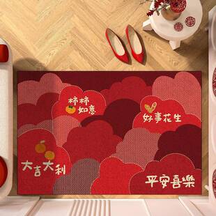 pvc丝圈地垫福到我家脚垫入户门垫门外防滑蹭土地垫玄关地垫