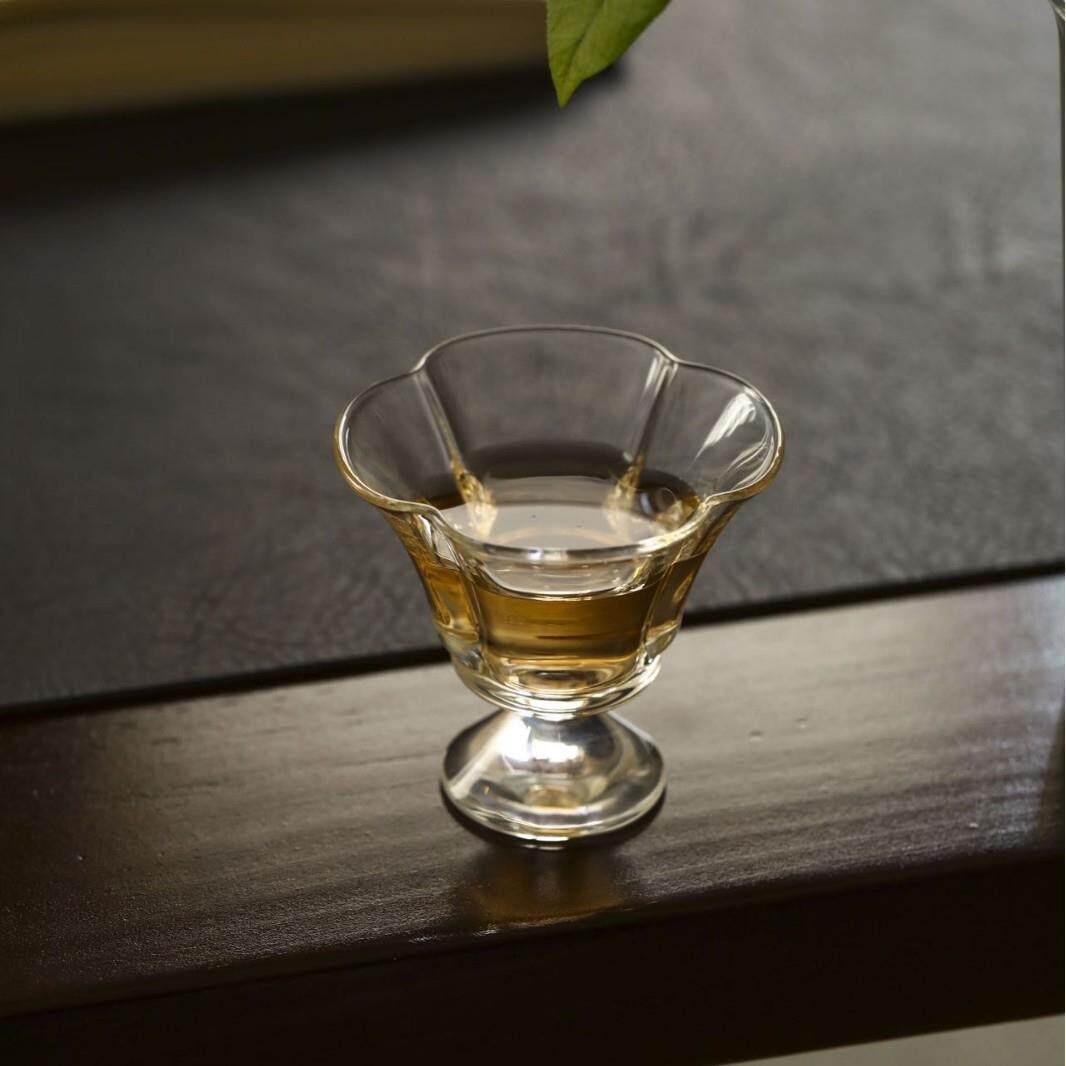 祥禾｜高硼硅玻璃茶杯高颜值八角品茗杯家用小高脚主人杯个人单杯
