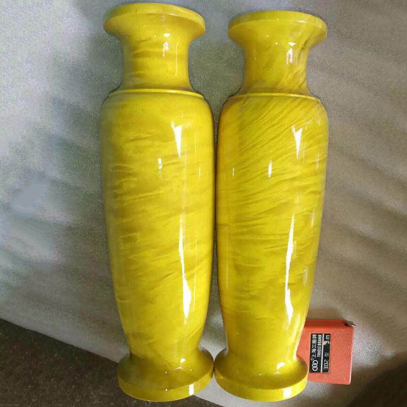 金丝楠木水波纹大叶桢花瓶 家居摆件饰品木雕工艺品送礼