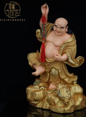 刘海戏金蟾神像树脂刘海蟾刘宗成海蟾子财神爷活财神家用工艺摆件