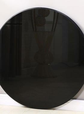 钢化玻璃黑色钢化玻璃面转盘圆黑形家用圆桌cUO7NELl面玻转盘茶几