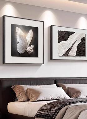 复喜WS-004古蝶卧室床头装合饰铝金房间画背景墙挂画蝴客厅高级感