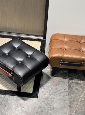 换几鞋用家口凳子软包脚38707门踏茶矮凳沙发客厅入户简约软座铁